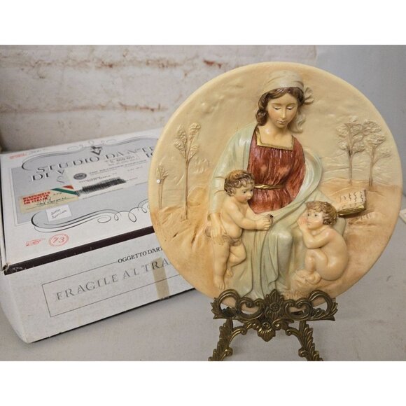 Studio Dante Di Volteradici LE Collectible 8" Plate Madonna & Children - Picture 1 of 4